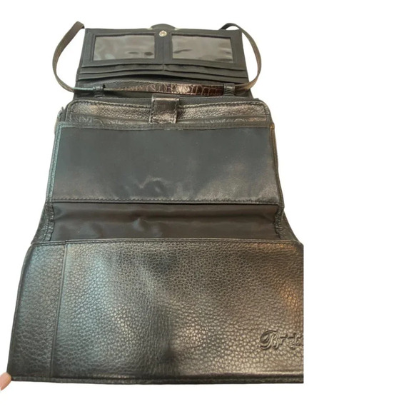 Brighton Black Brown leather‎ Reptile  pattern Crossbody - Picture 5 of 5